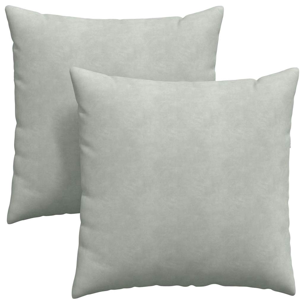 vidaXL Poduszki na sofę 2 pcs Jasnoszary 60 x 60 cm Tkanina sztruksowa