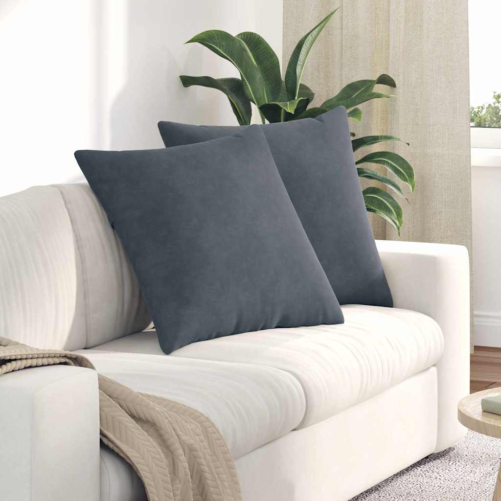 vidaXL Poduszki na sofę 2 pcs Ciemnoszary 60 x 60 cm