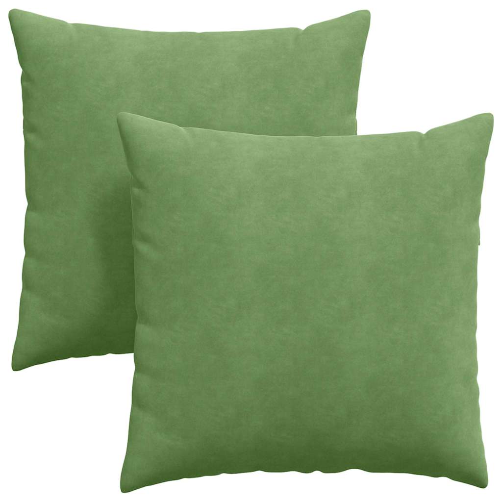 vidaXL Poduszki na sofę 2 pcs Jasnozielony 60 x 60 cm