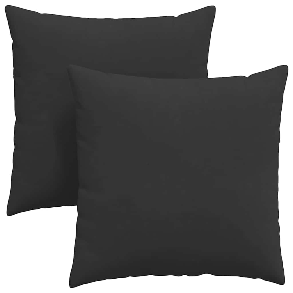 vidaXL Poduszki na sofę 2 pcs Czarny 60 x 60 cm tkanina
