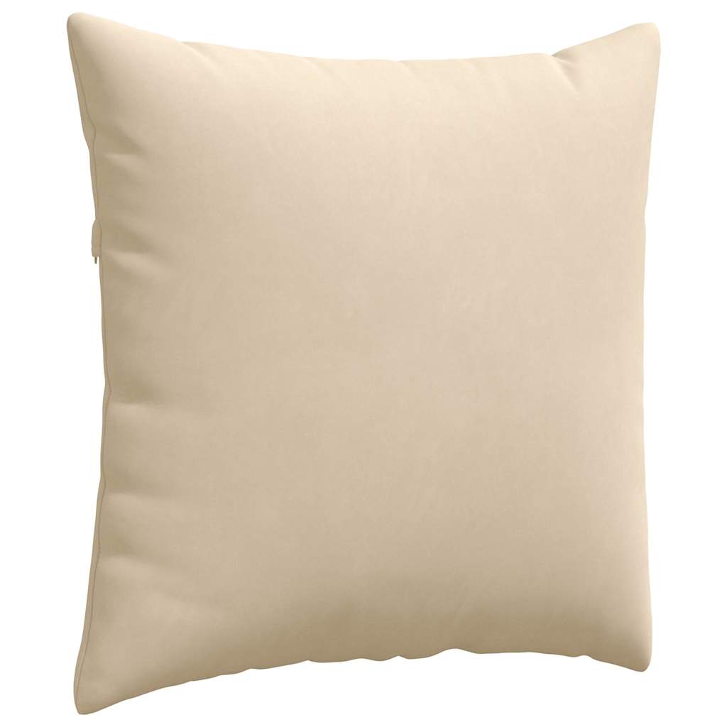 vidaXL Poduszki na sofę 2 pcs Kremowy 60 x 60 cm tkanina