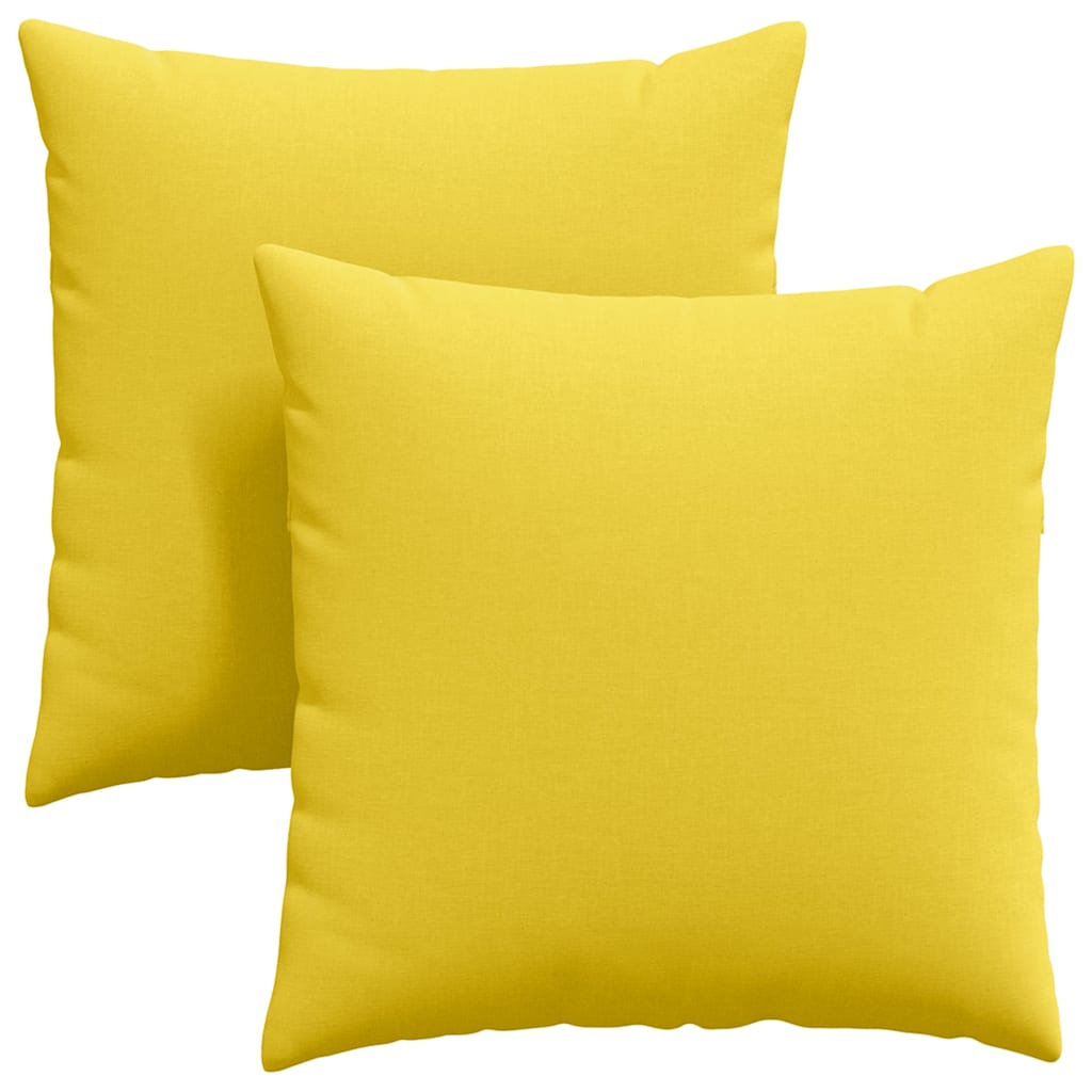 vidaXL Poduszki na sofę 2 pcs Jasnożółty 80 x 80 cm tkanina