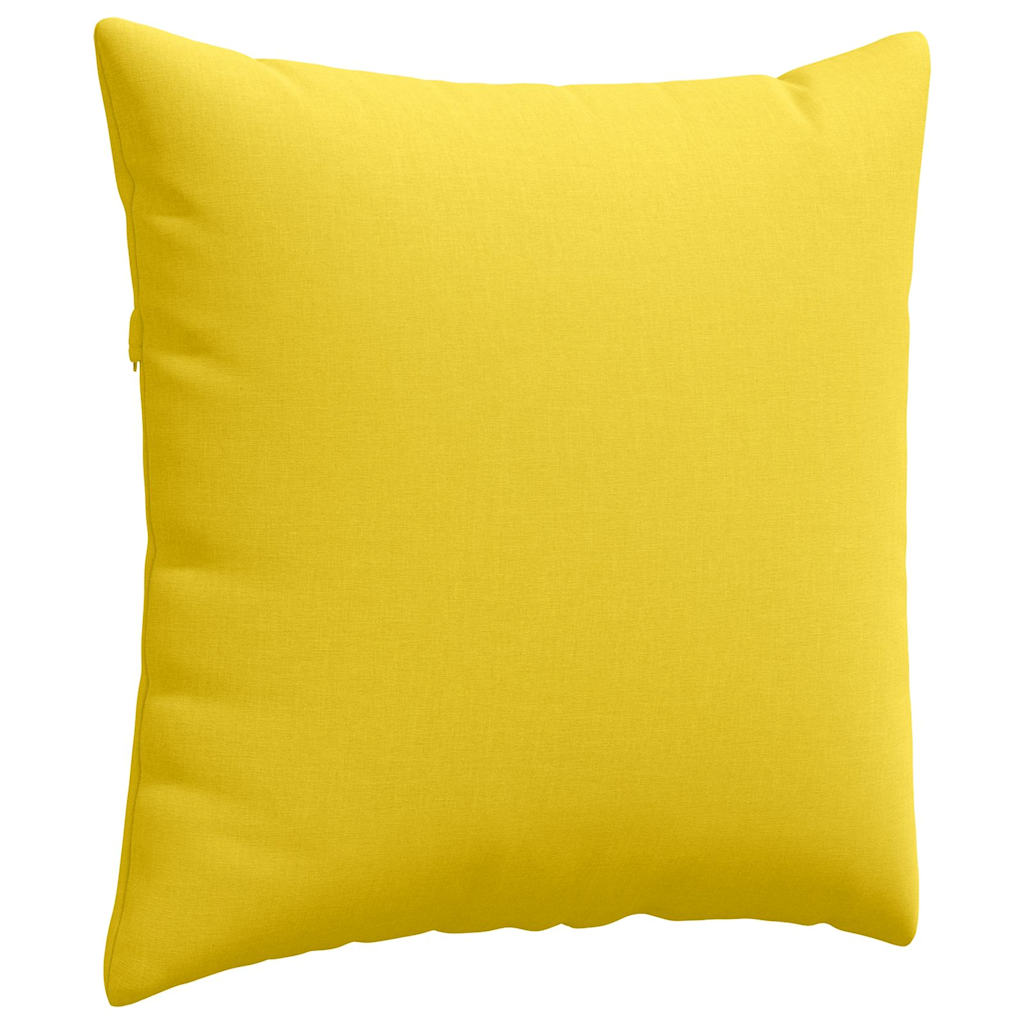 vidaXL Poduszki na sofę 2 pcs Jasnożółty 80 x 80 cm tkanina