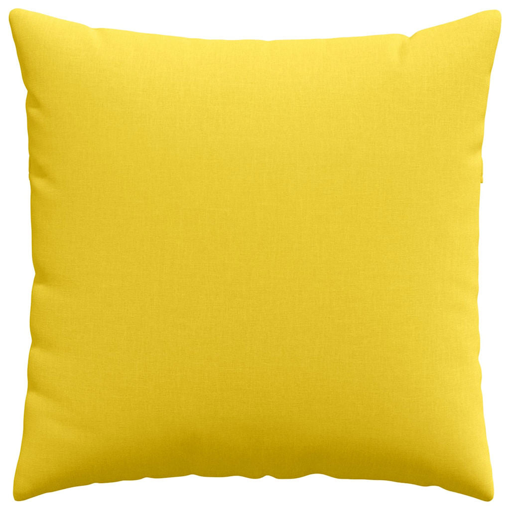 vidaXL Poduszki na sofę 2 pcs Jasnożółty 80 x 80 cm tkanina