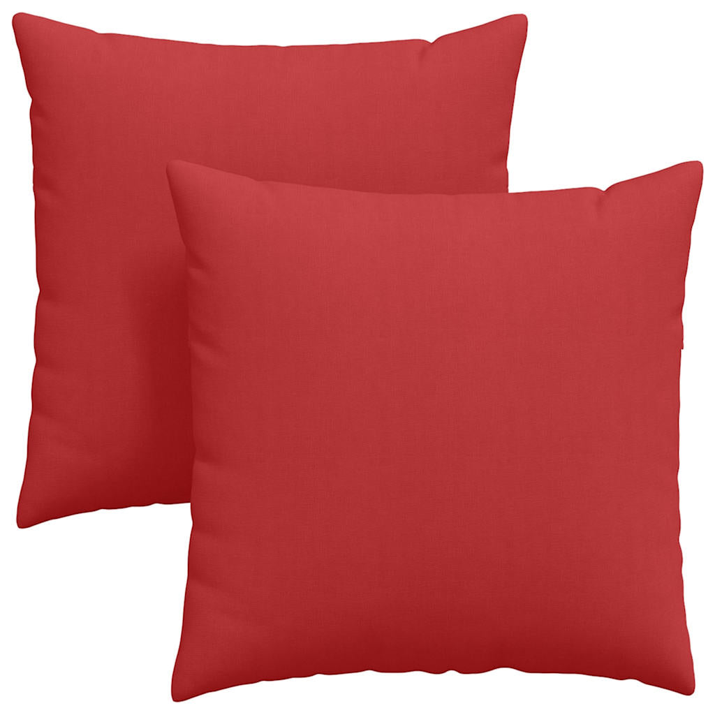 vidaXL Poduszki na sofę 2 pcs Czerwony 80 x 80 cm tkanina
