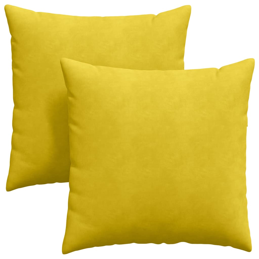 vidaXL Poduszki na sofę 2 pcs Żółty 80 x 80 cm Tkanina sztruksowa