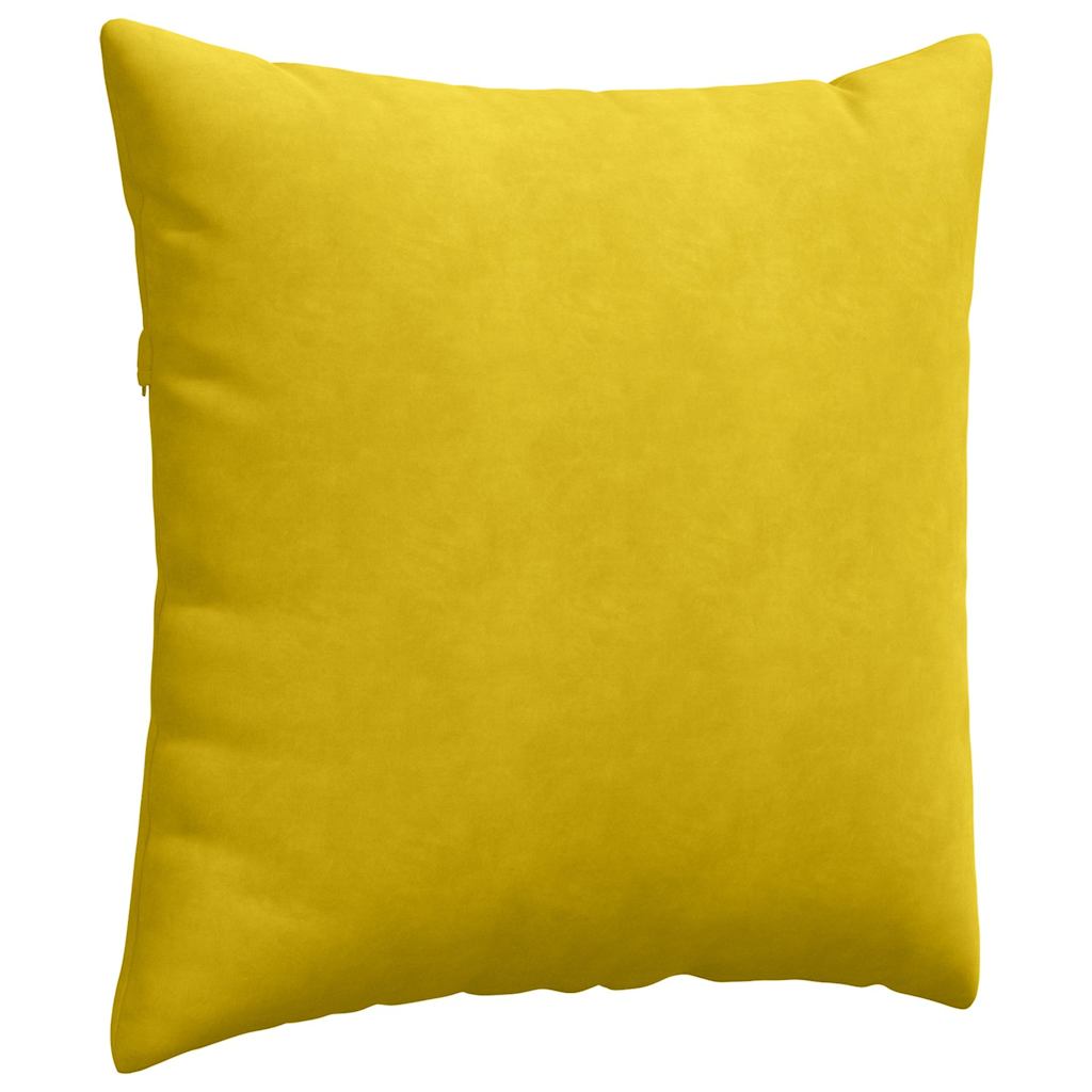vidaXL Poduszki na sofę 2 pcs Żółty 80 x 80 cm Tkanina sztruksowa