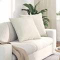 vidaXL Poduszki na sofę 2 pcs Kremowy 80 x 80 cm Tkanina sztruksowa
