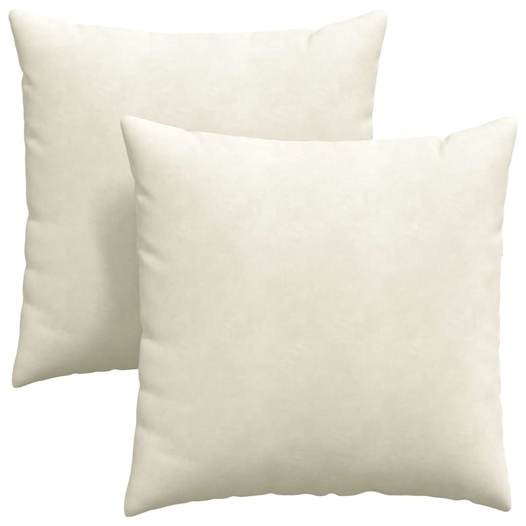vidaXL Poduszki na sofę 2 pcs Kremowy 80 x 80 cm Tkanina sztruksowa