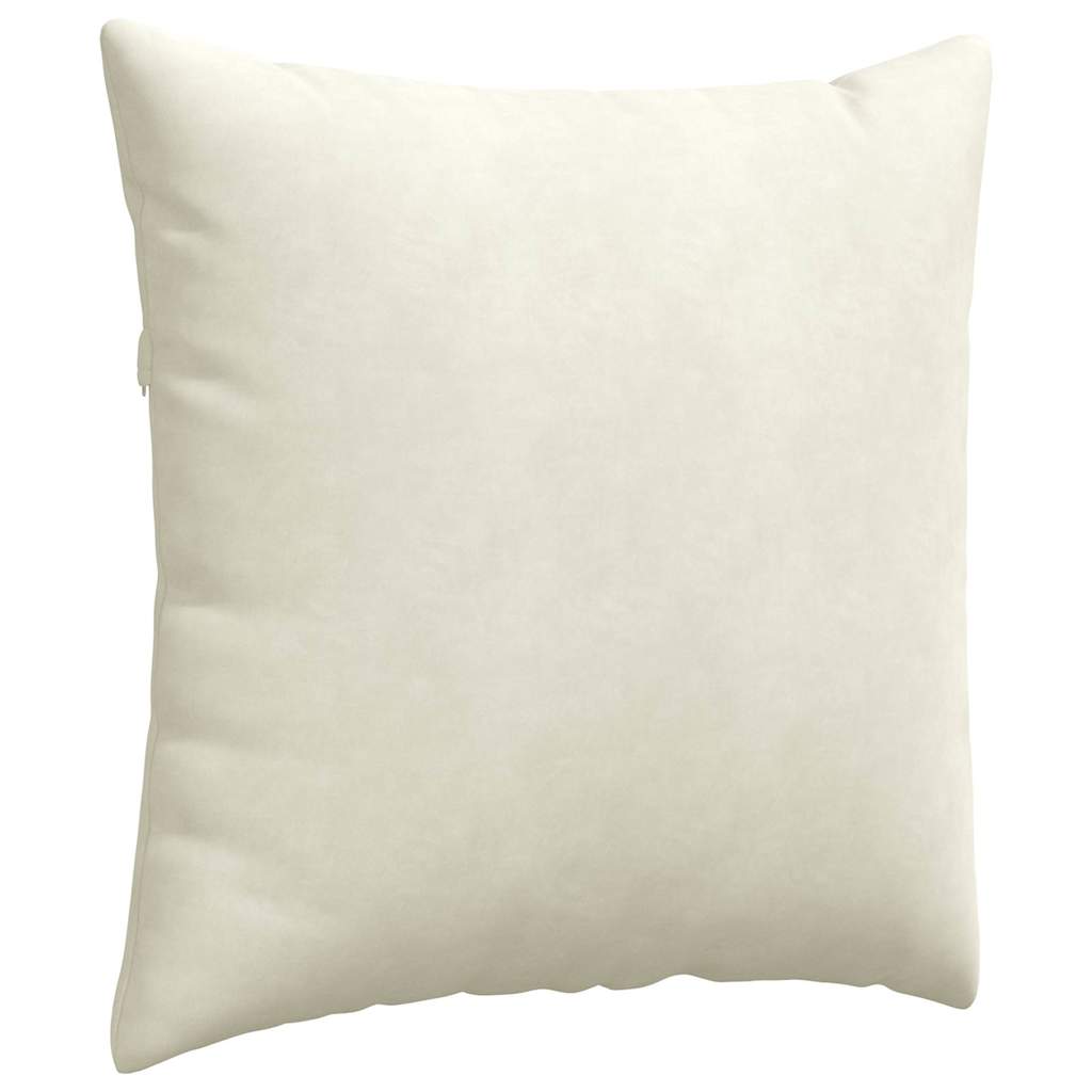 vidaXL Poduszki na sofę 2 pcs Kremowy 80 x 80 cm Tkanina sztruksowa