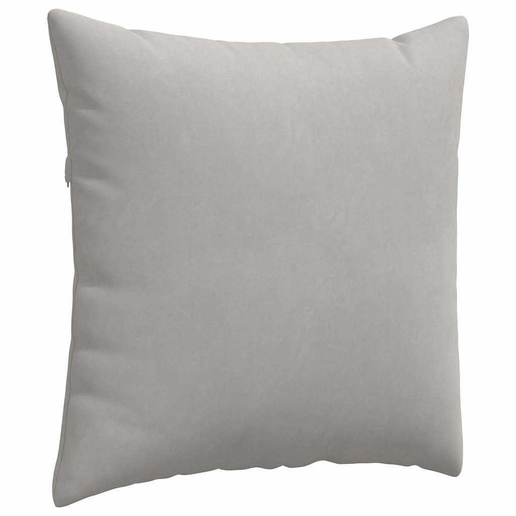 vidaXL Poduszki na sofę 2 pcs Jasnoszary 80 x 80 cm tkanina
