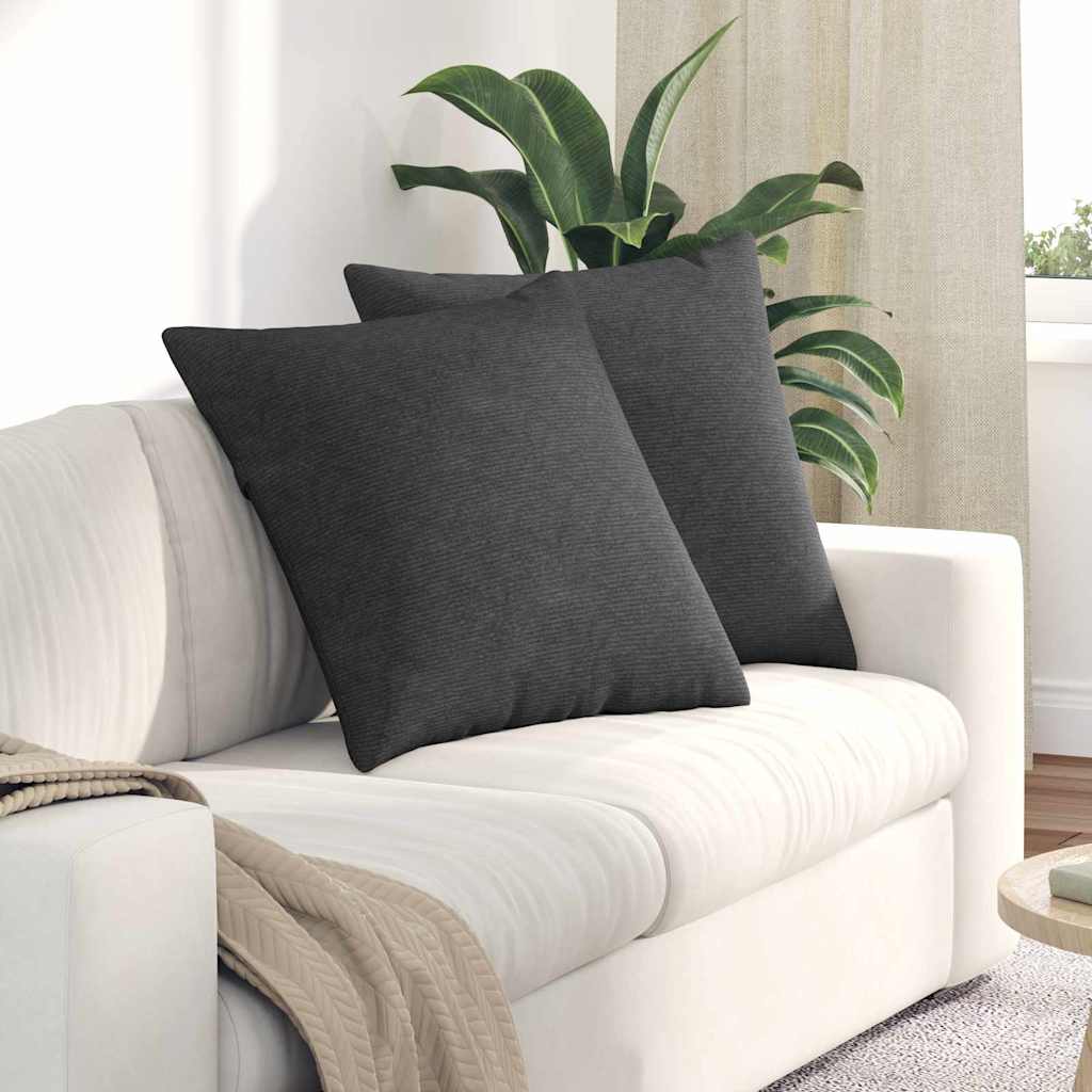 vidaXL Poduszki na sofę 2 pcs Ciemnoszary 80 x 80 cm