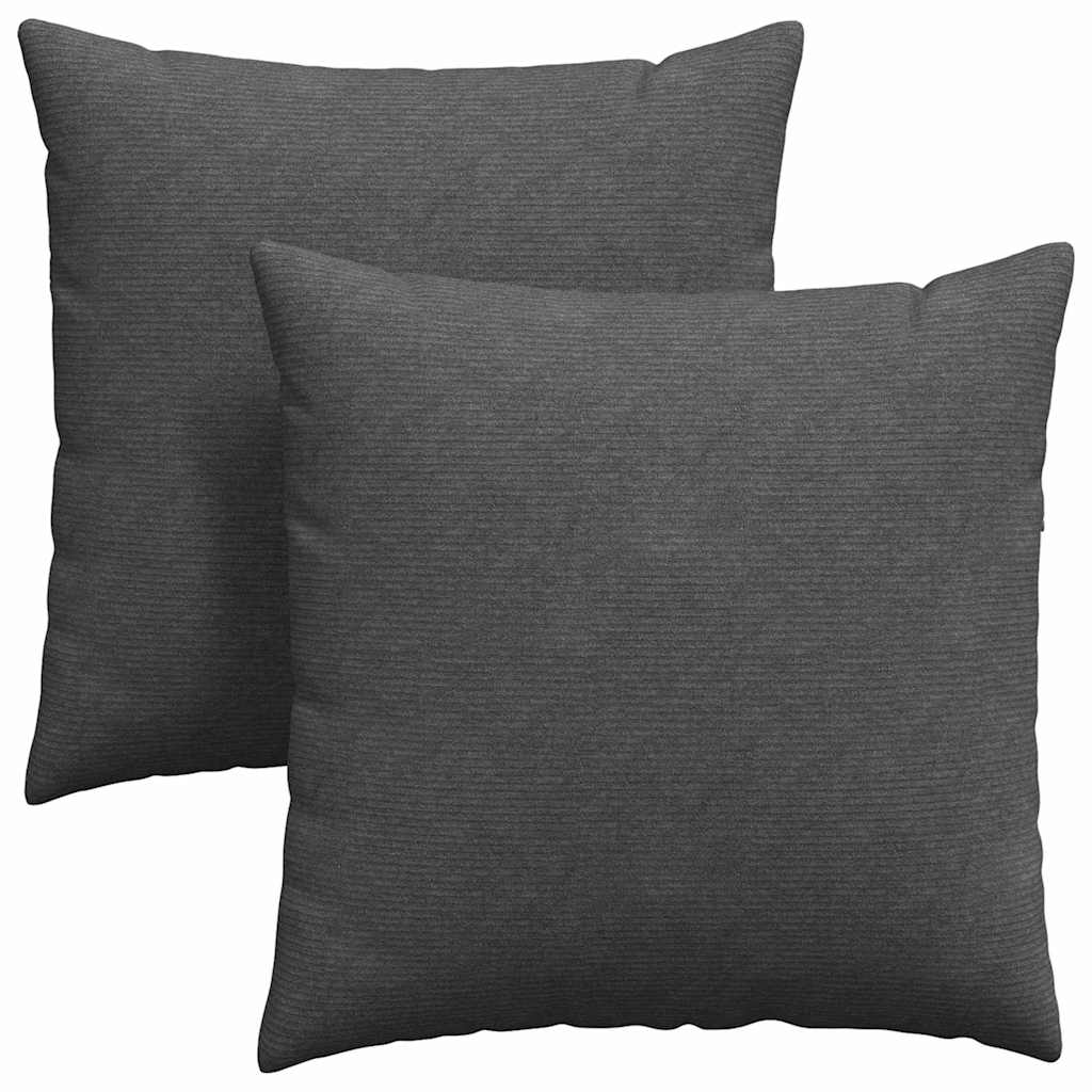 vidaXL Poduszki na sofę 2 pcs Ciemnoszary 80 x 80 cm