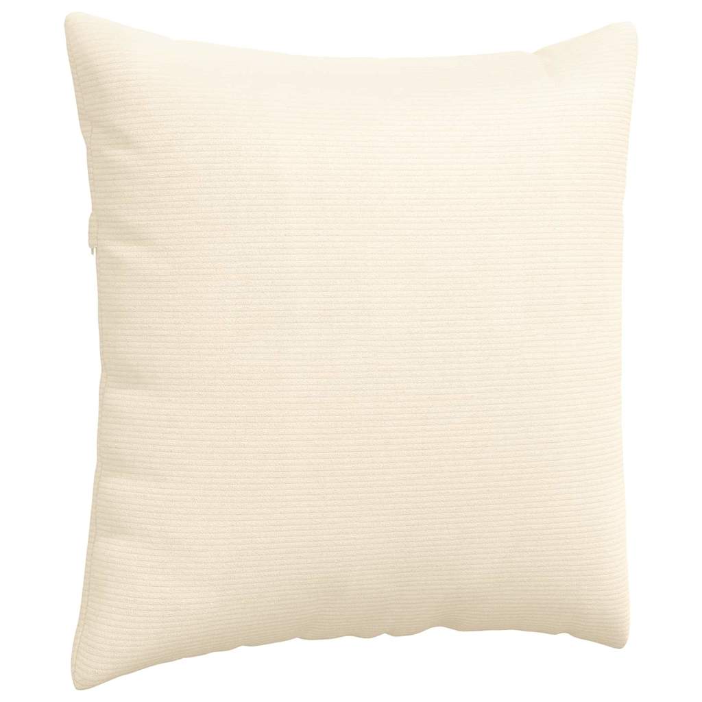 vidaXL Poduszki na sofę 2 pcs Kremowy 80 x 80 cm Tkanina sztruksowa
