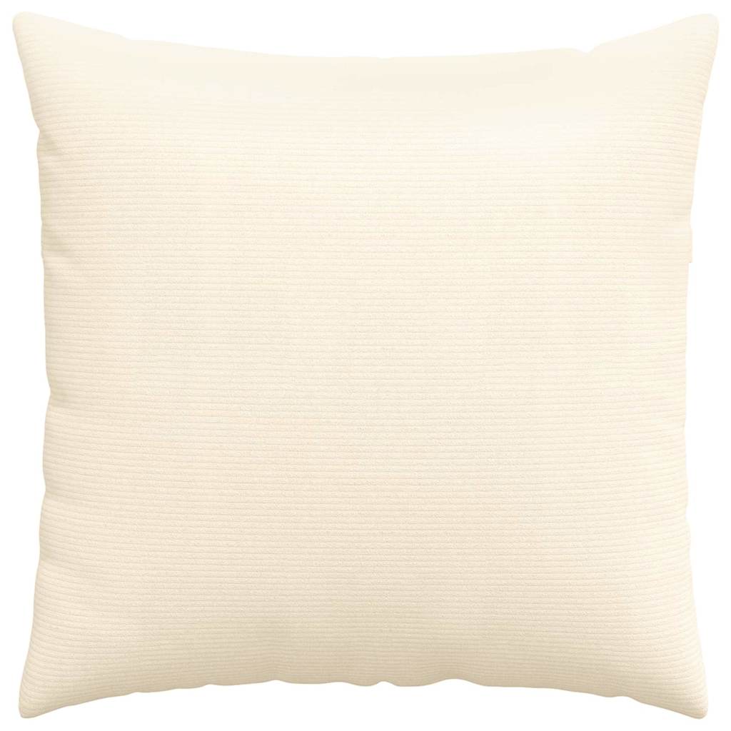 vidaXL Poduszki na sofę 2 pcs Kremowy 80 x 80 cm Tkanina sztruksowa