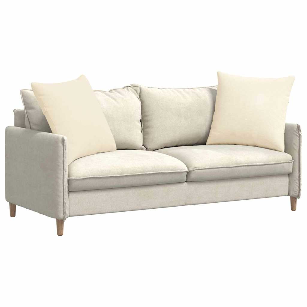 vidaXL Poduszki na sofę 2 pcs Kremowy 80 x 80 cm Tkanina sztruksowa