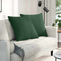 vidaXL Poduszki na sofę 2 pcs Ciemna zieleń 80 x 80 cm