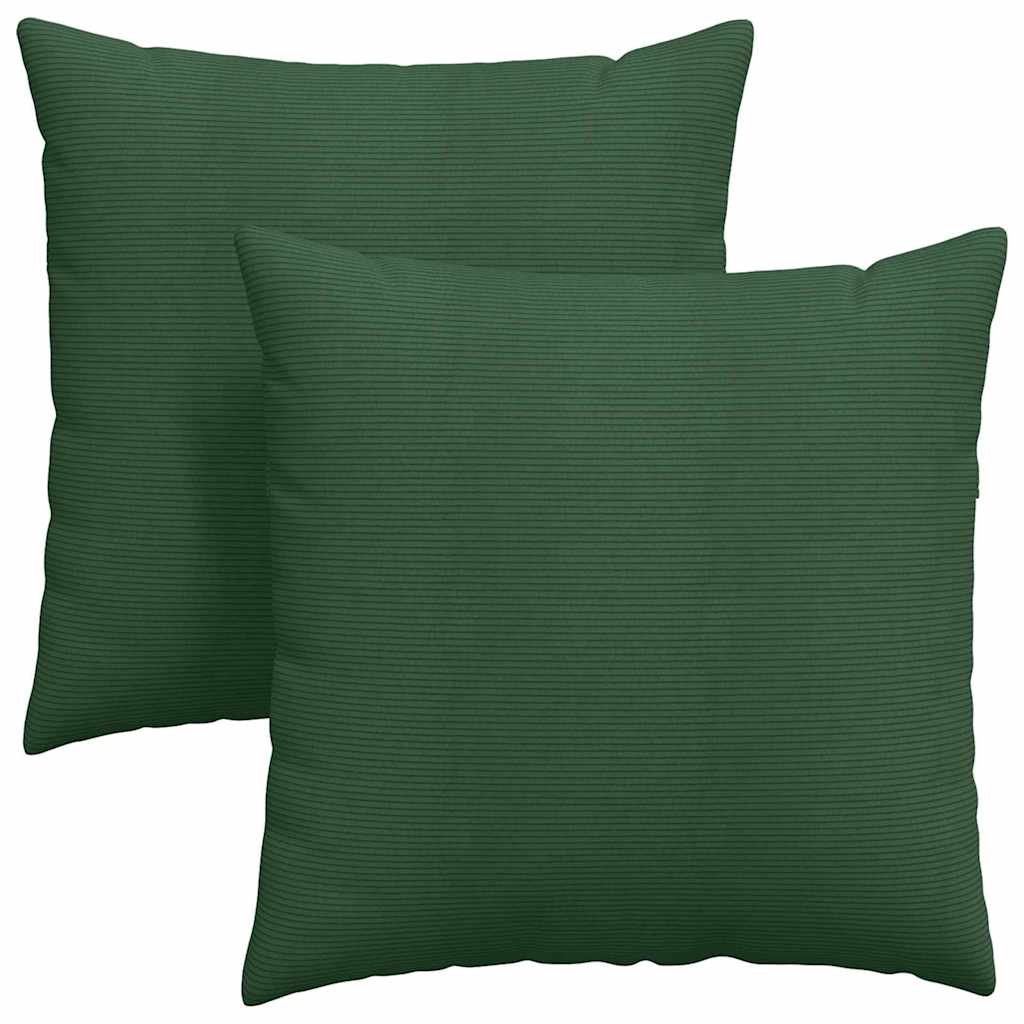 vidaXL Poduszki na sofę 2 pcs Ciemna zieleń 80 x 80 cm
