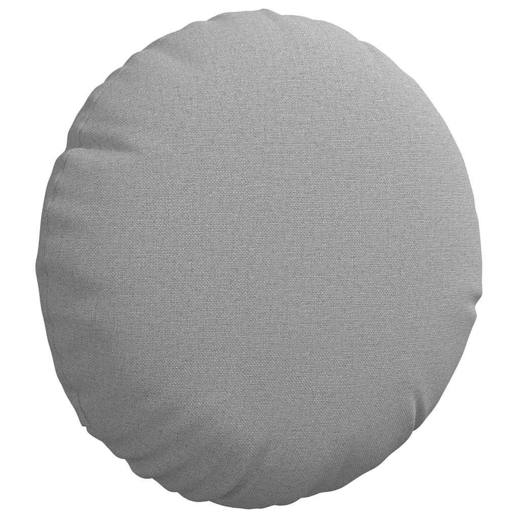 vidaXL Poduszki na siedziska 2 pcs Szary chmur Ø30 x 13 cm tkanina
