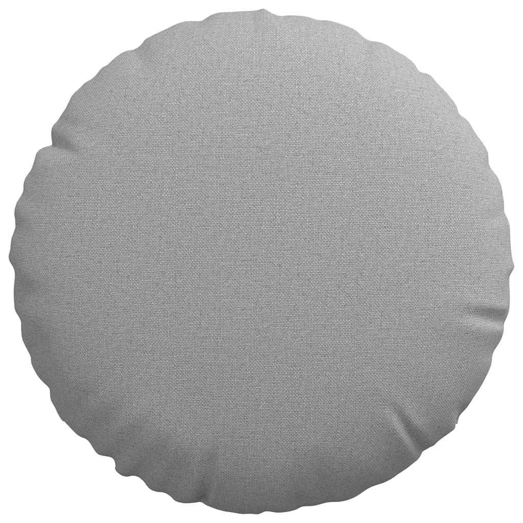 vidaXL Poduszki na siedziska 2 pcs Szary chmur Ø30 x 13 cm tkanina