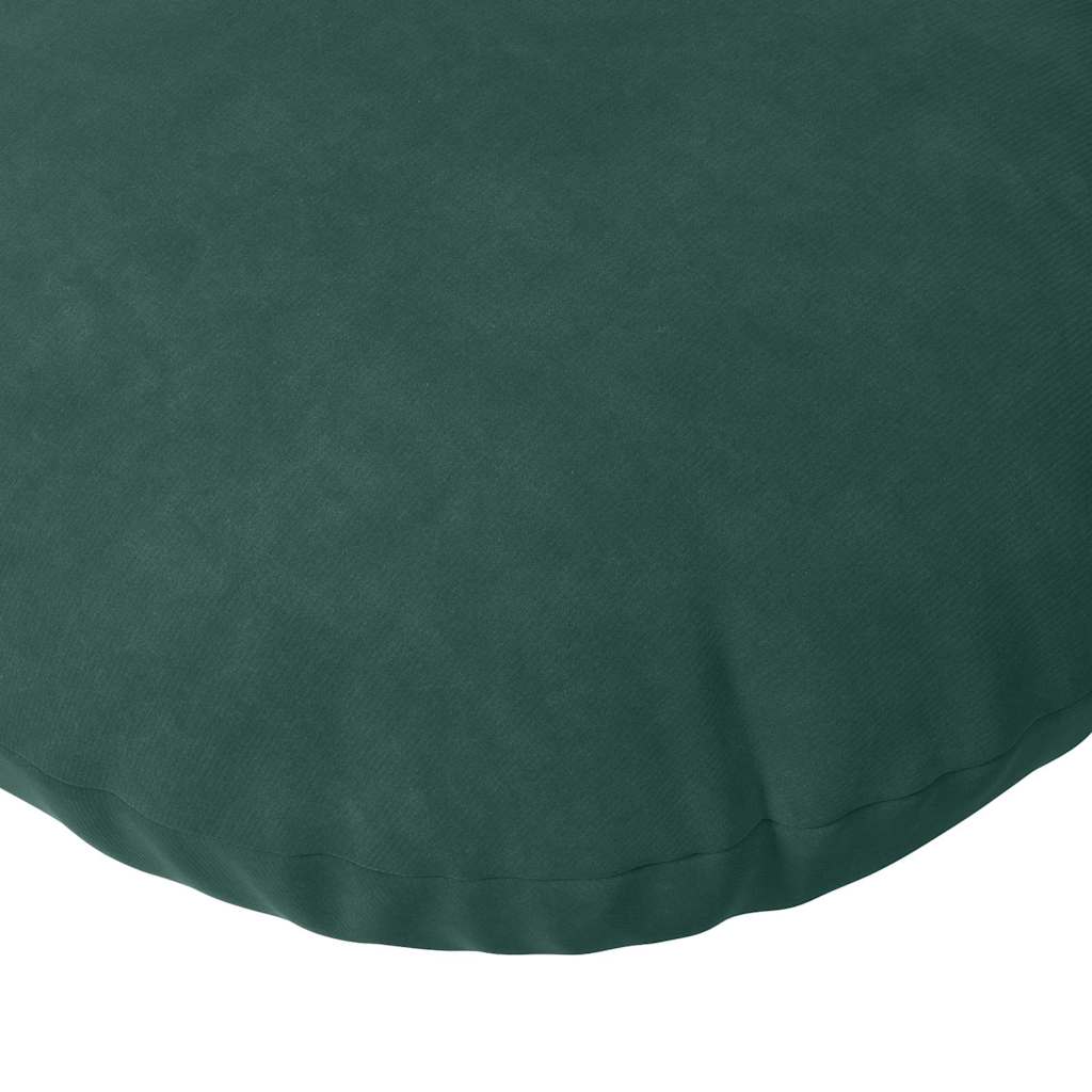 vidaXL Poduszki na siedziska 2 pcs Ciemna zieleń Ø30 x 13 cm Aksamit