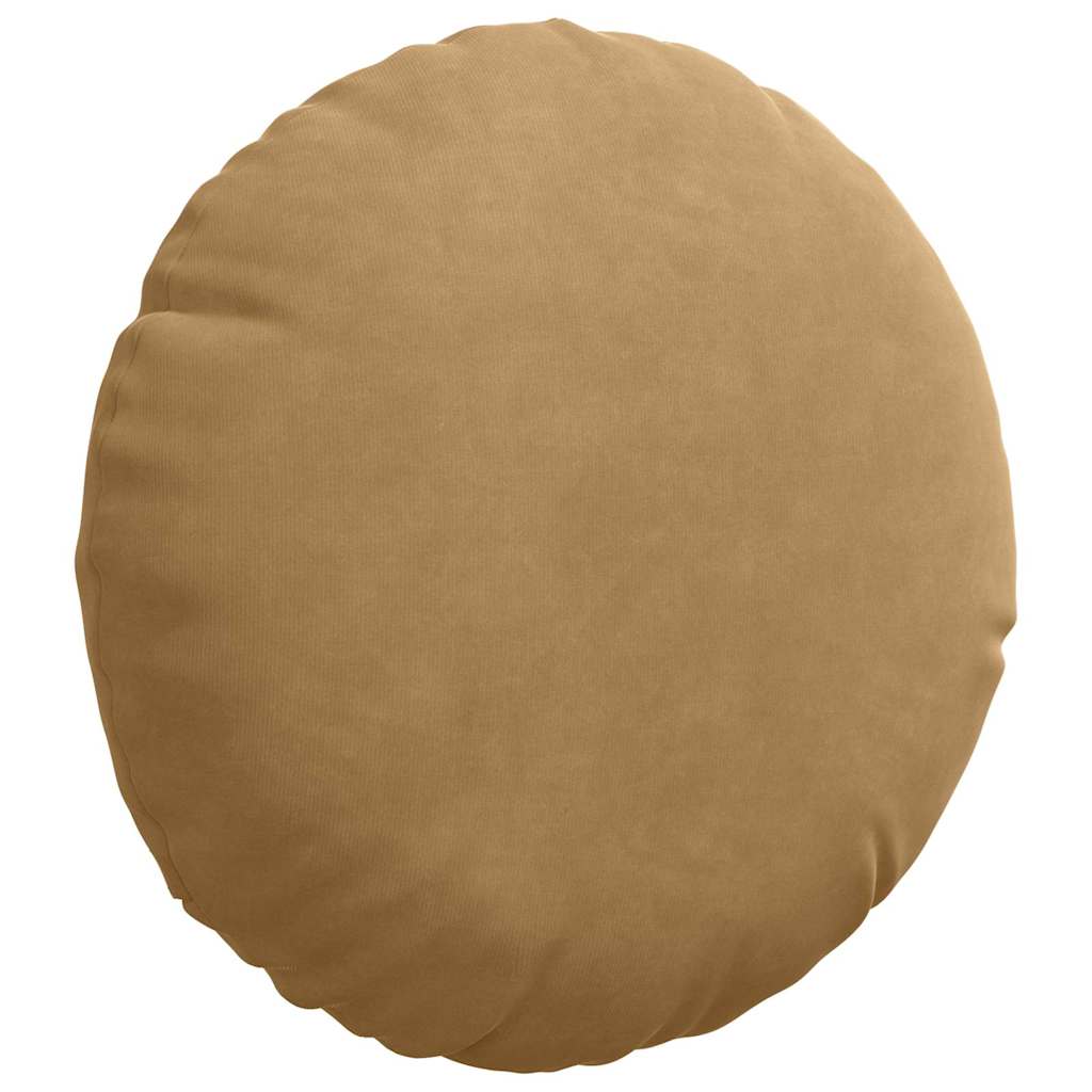 vidaXL Poduszki na siedziska 2 pcs Brązowy Ø30 x 13 cm Aksamit