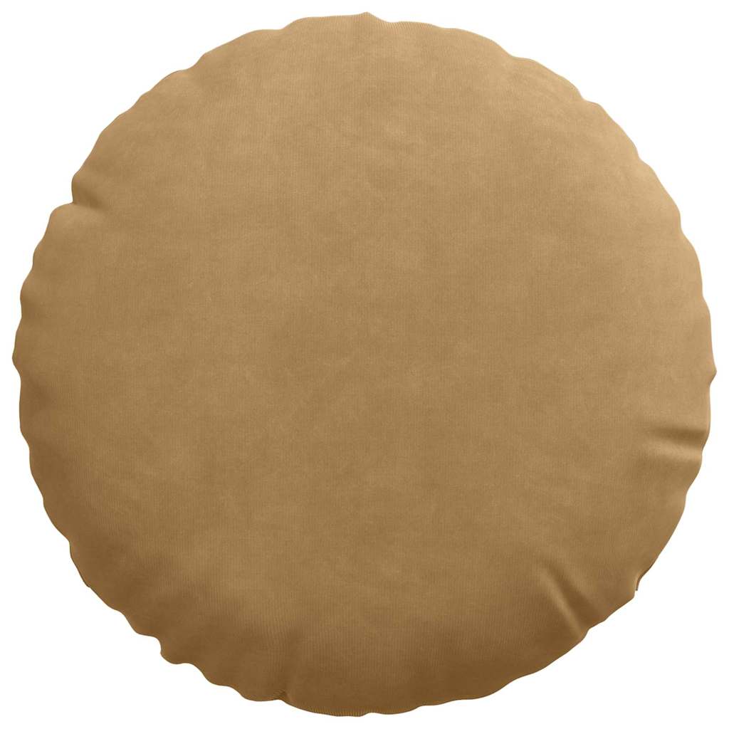 vidaXL Poduszki na siedziska 2 pcs Brązowy Ø30 x 13 cm Aksamit