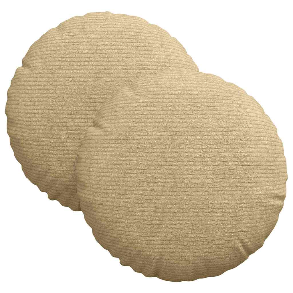 vidaXL Poduszki na siedziska 2 pcs Szary zielony Ø30 x 13 cm