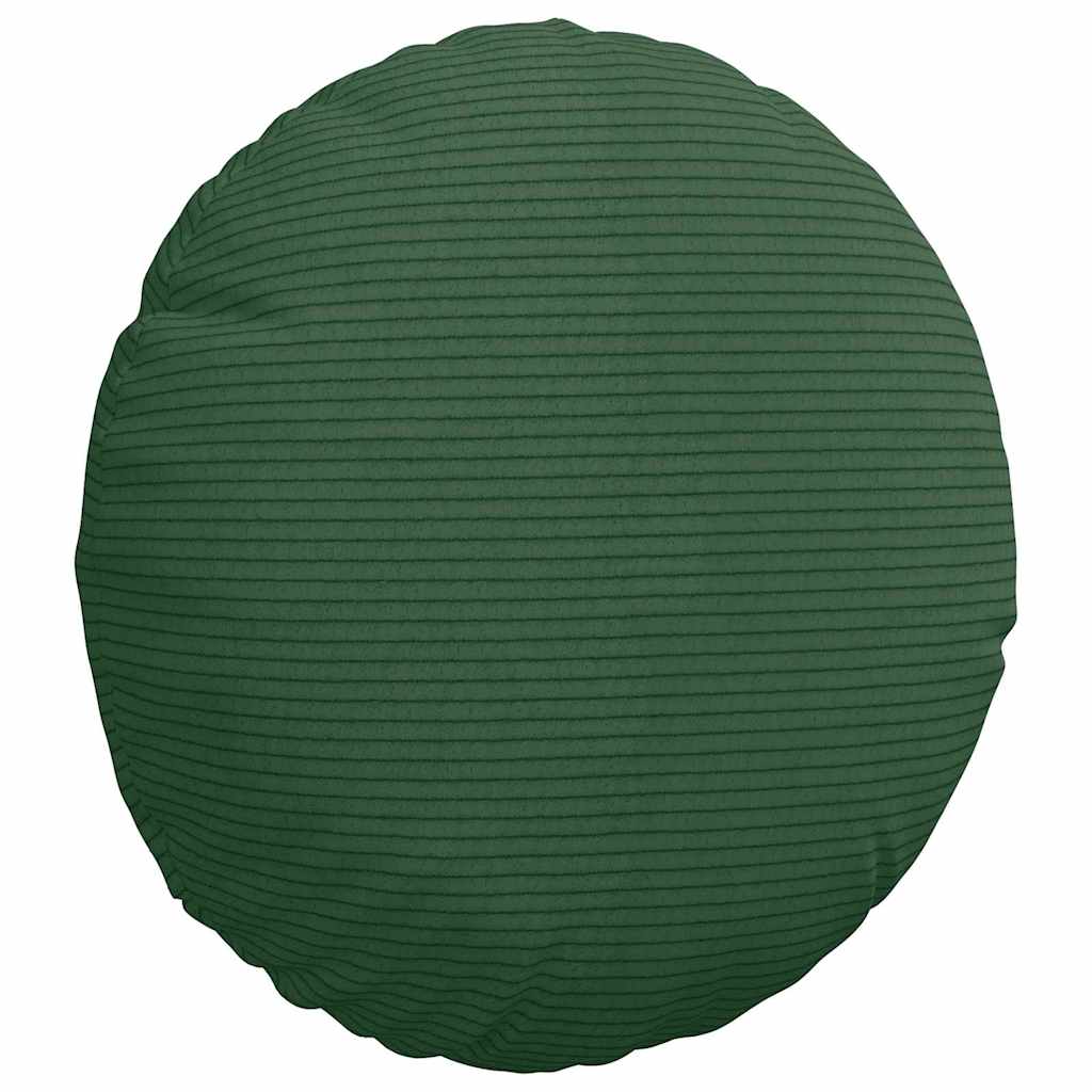 vidaXL Poduszki na siedziska 2 pcs Ciemna zieleń Ø30 x 13 cm