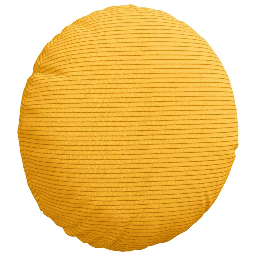 vidaXL Poduszki na siedziska 2 pcs Jasnożółty Ø30 x 13 cm