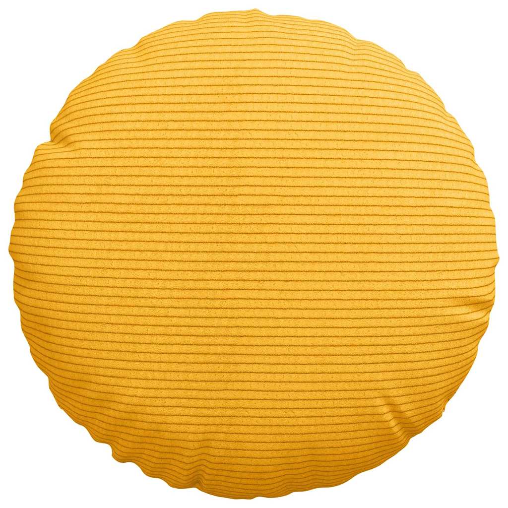 vidaXL Poduszki na siedziska 2 pcs Jasnożółty Ø30 x 13 cm