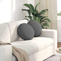 vidaXL Poduszki na siedziska 2 pcs Ciemnoszary Ø40 x 13 cm tkanina