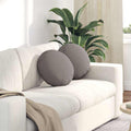 vidaXL Poduszki na siedziska 2 pcs Ciemnoszary Ø40 x 13 cm tkanina