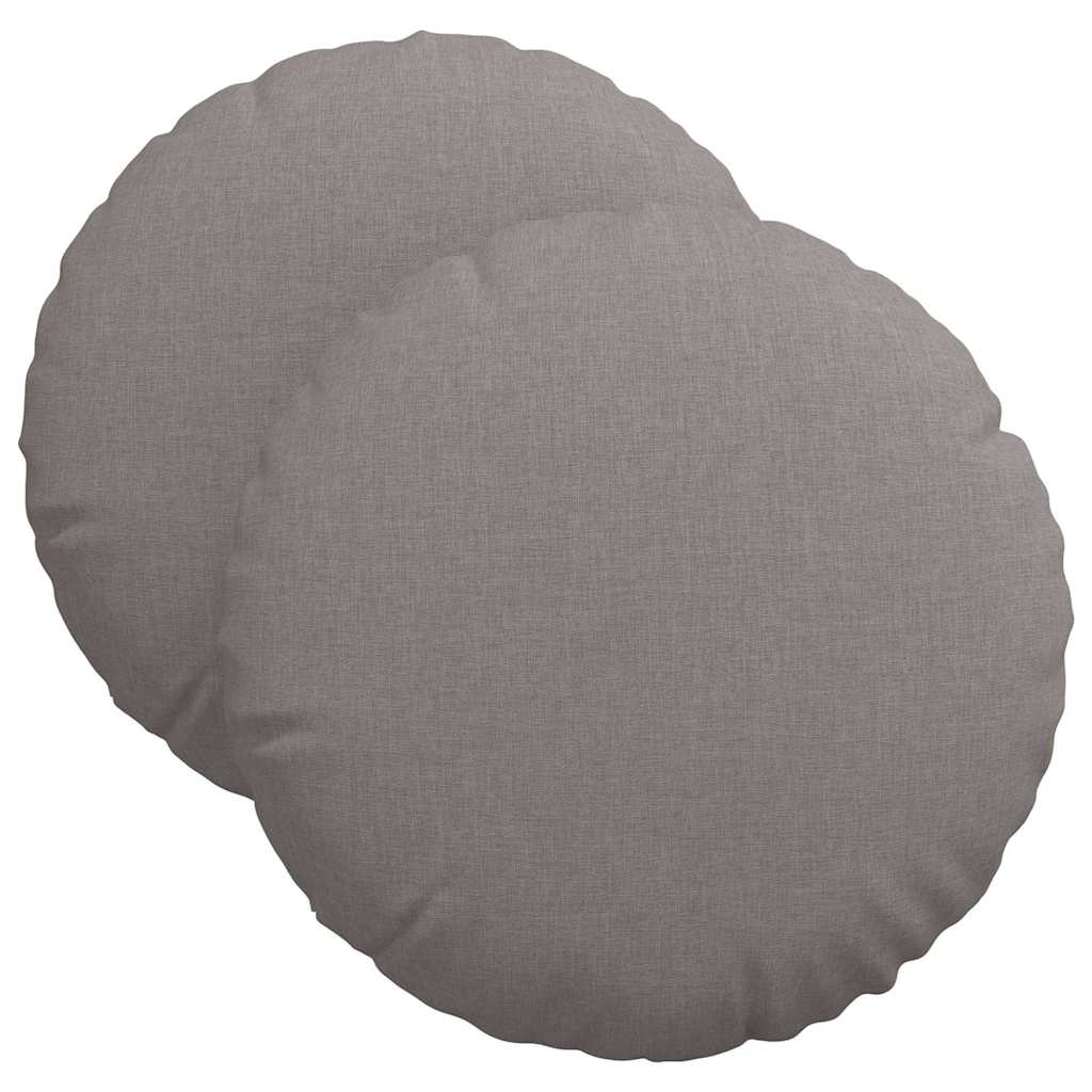 vidaXL Poduszki na siedziska 2 pcs Ciemnoszary Ø40 x 13 cm tkanina