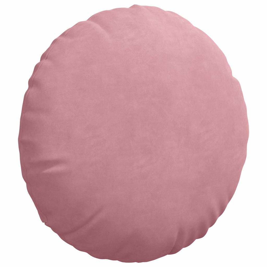 vidaXL Poduszki na siedziska 2 pcs Różowy Ø 40 x 13 cm Aksamit