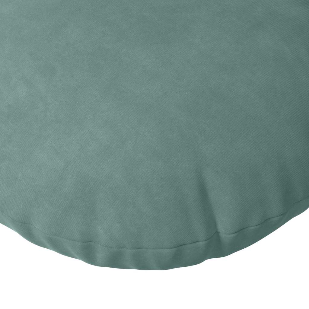vidaXL Poduszki na siedziska 2 pcs Zielony morski Ø 40 x 13 cm Aksamit