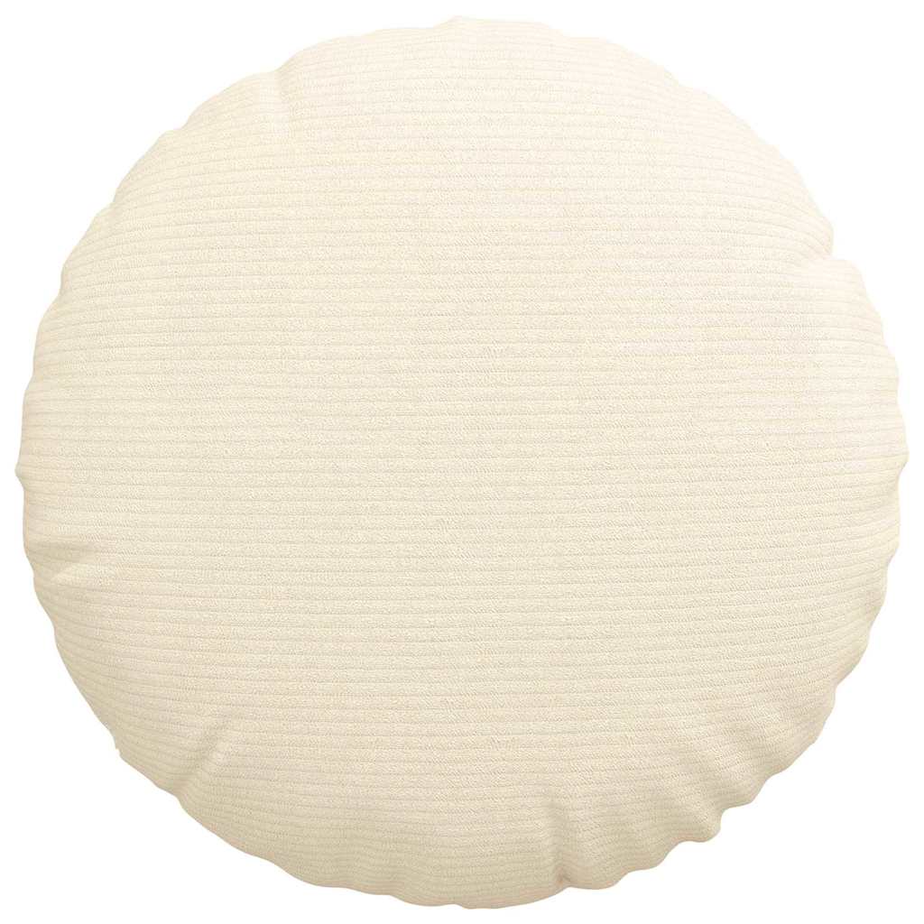 vidaXL Poduszki na siedziska 2 pcs Kremowy Ø 40 cm Tkanina sztruksowa