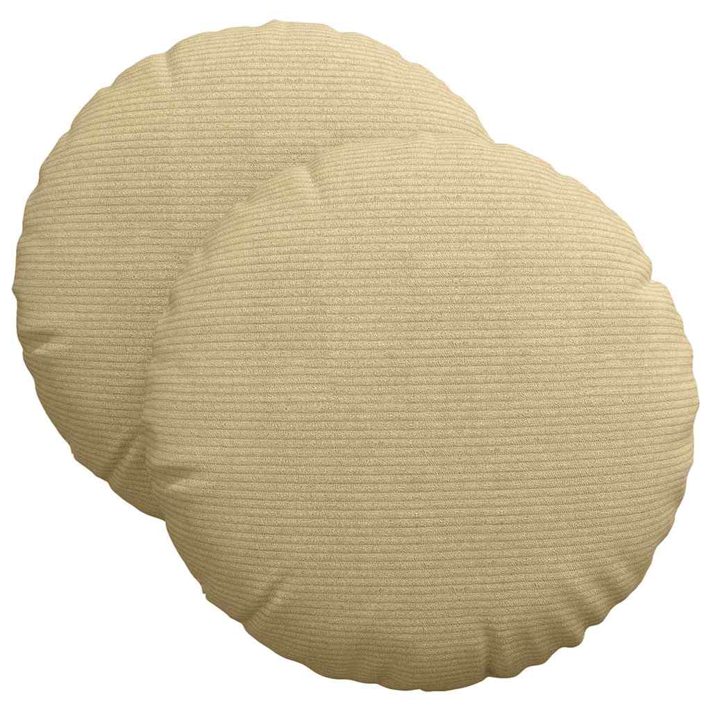 vidaXL Poduszki na siedziska 2 pcs Szary zielony Ø 40 cm