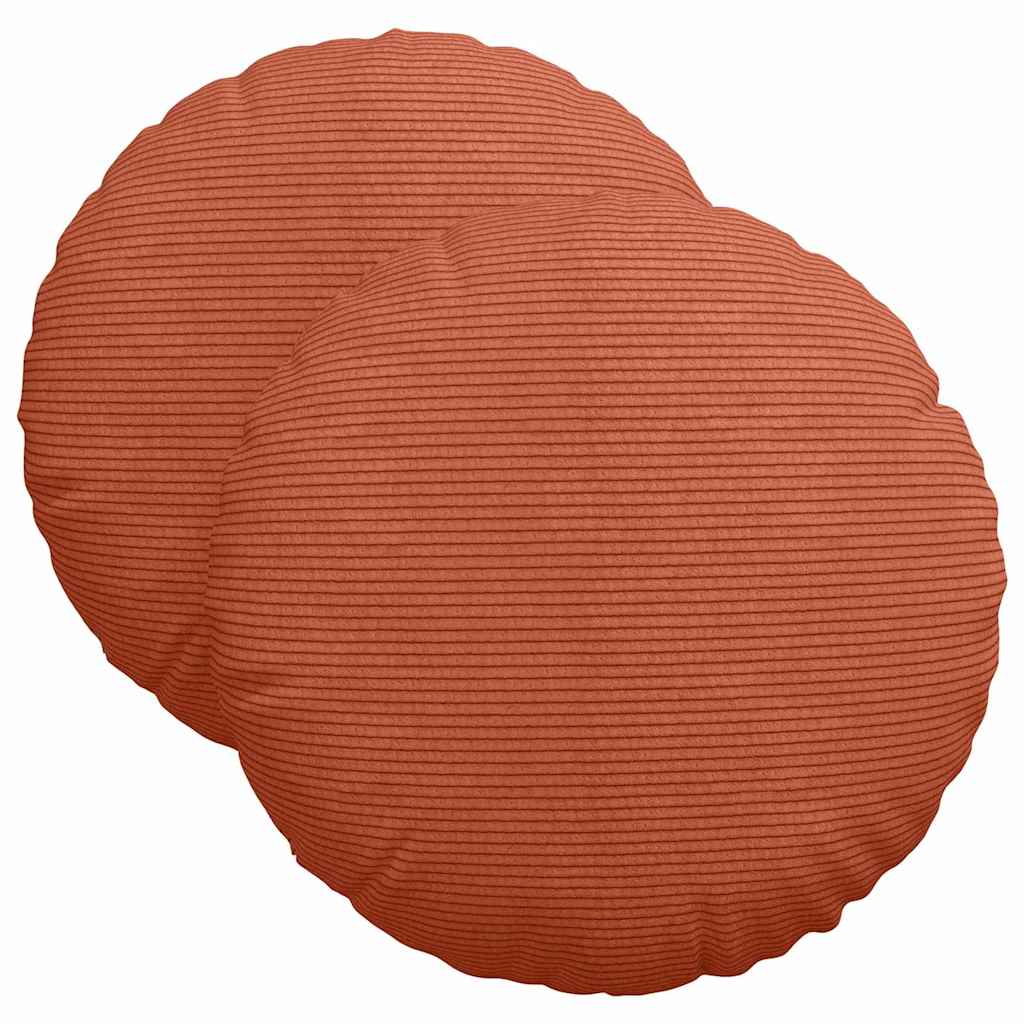 vidaXL Poduszki na siedziska 2 pcs Czerwono-pomarańczowy Ø 40 cm