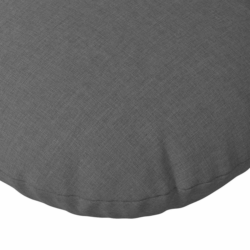 vidaXL Poduszki na siedziska 2 pcs Ciemnoszary Ø50 x 19 cm tkanina