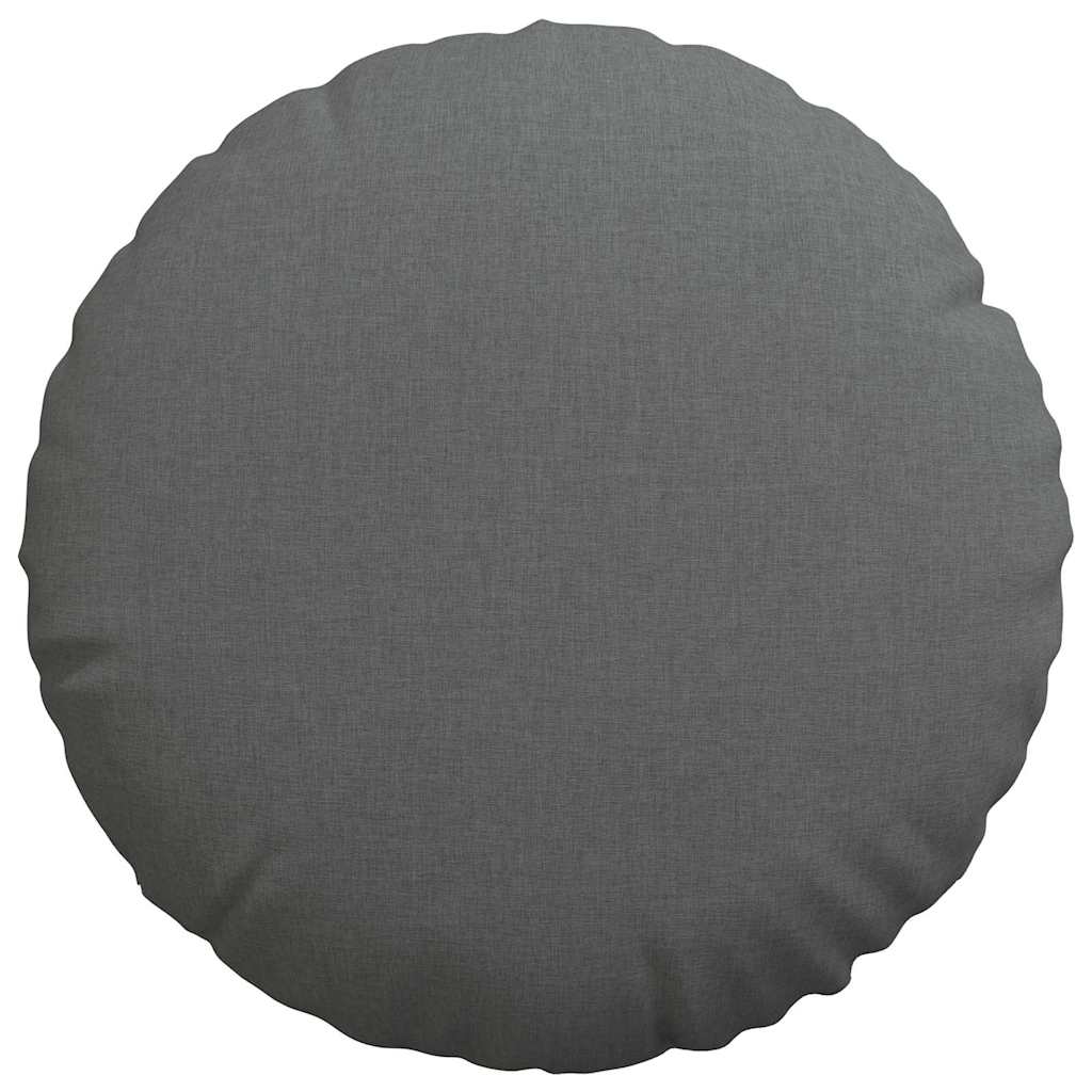 vidaXL Poduszki na siedziska 2 pcs Ciemnoszary Ø50 x 19 cm tkanina