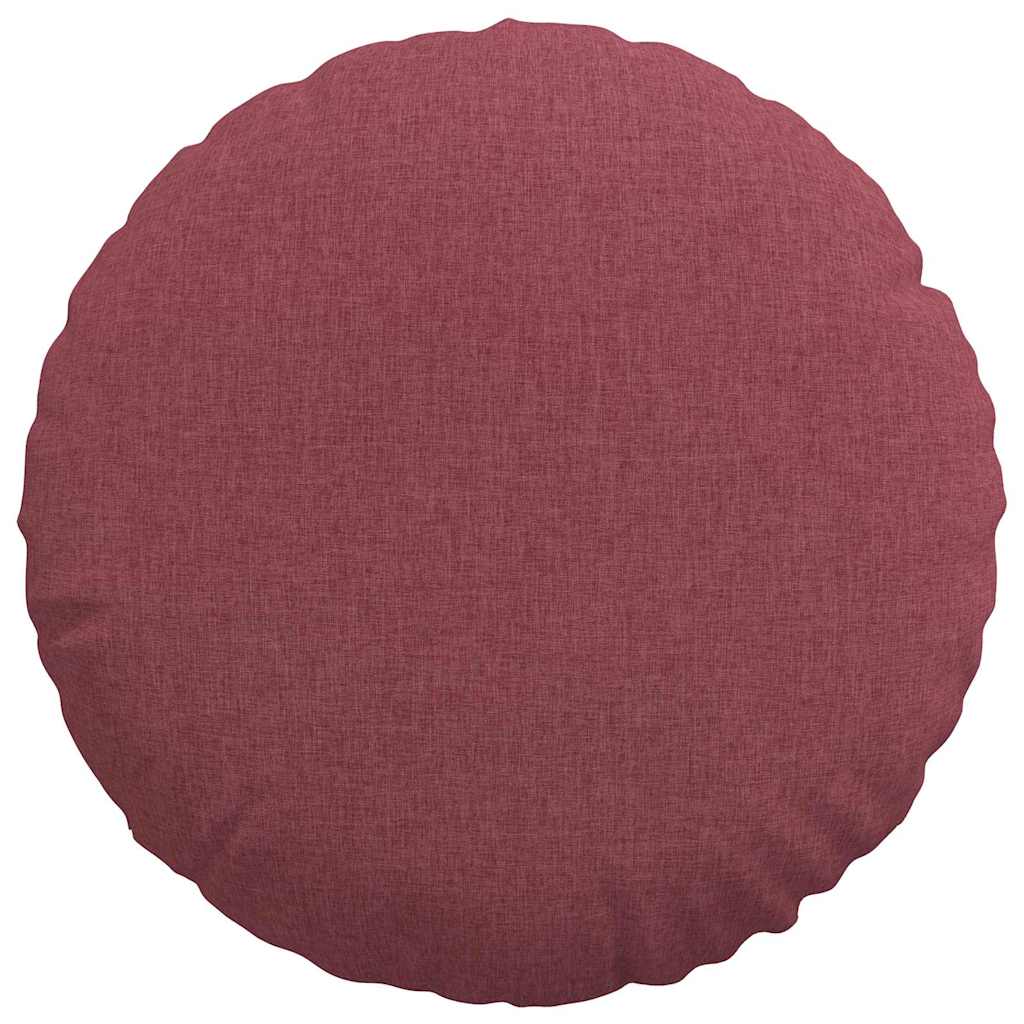 vidaXL Poduszki na siedziska 2 pcs Czerwone wino Ø50 x 19 cm tkanina