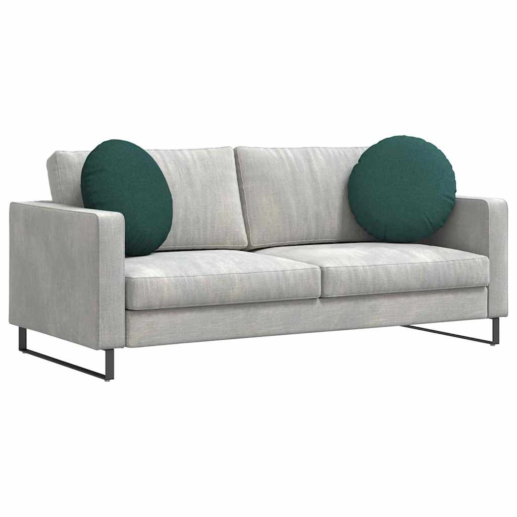 vidaXL Poduszki na siedziska 2 pcs Ciemna zieleń Ø50 x 19 cm tkanina