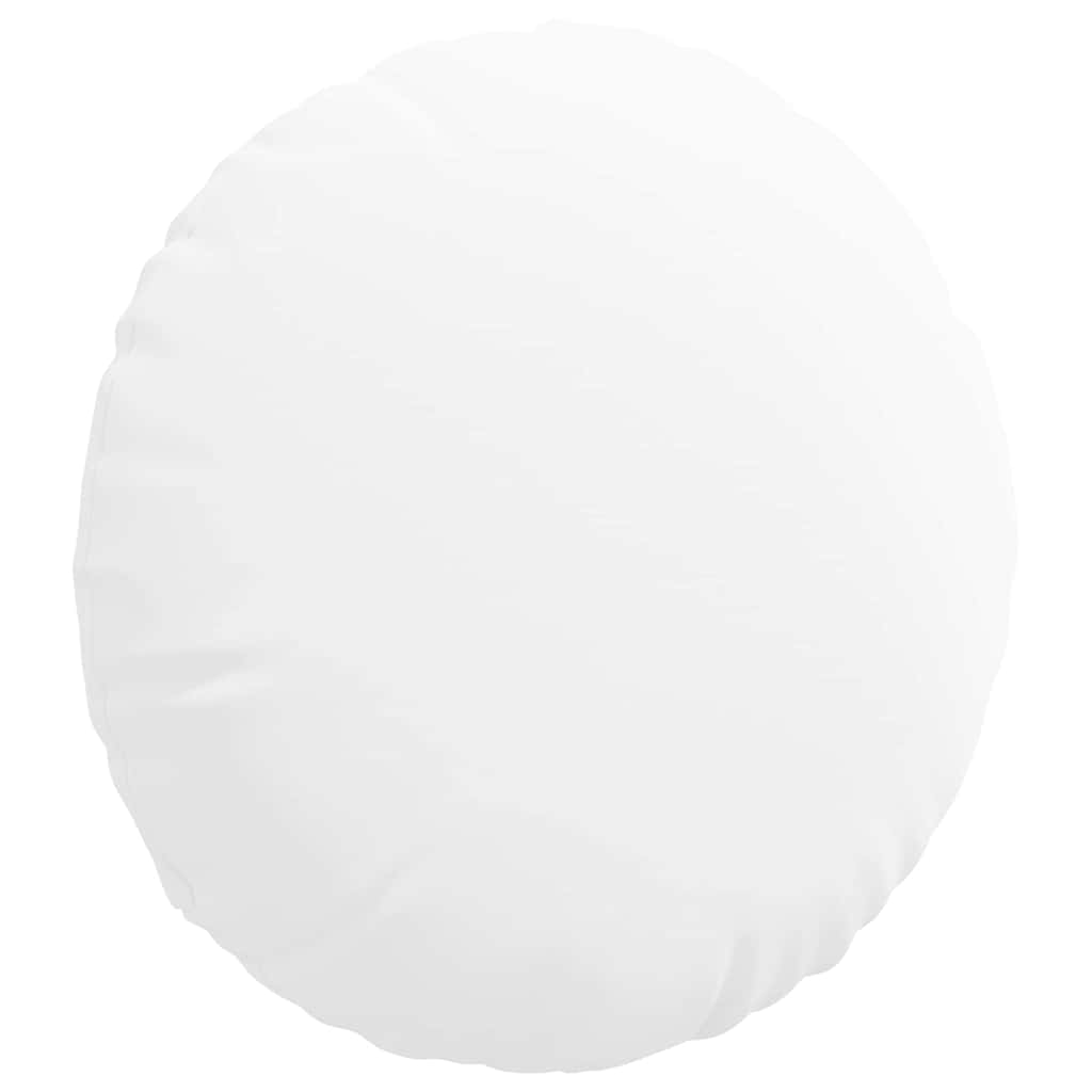 vidaXL Poduszki na siedziska 2 pcs Biały Ø50 x 19 cm tkanina