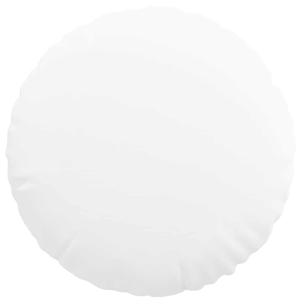 vidaXL Poduszki na siedziska 2 pcs Biały Ø50 x 19 cm tkanina