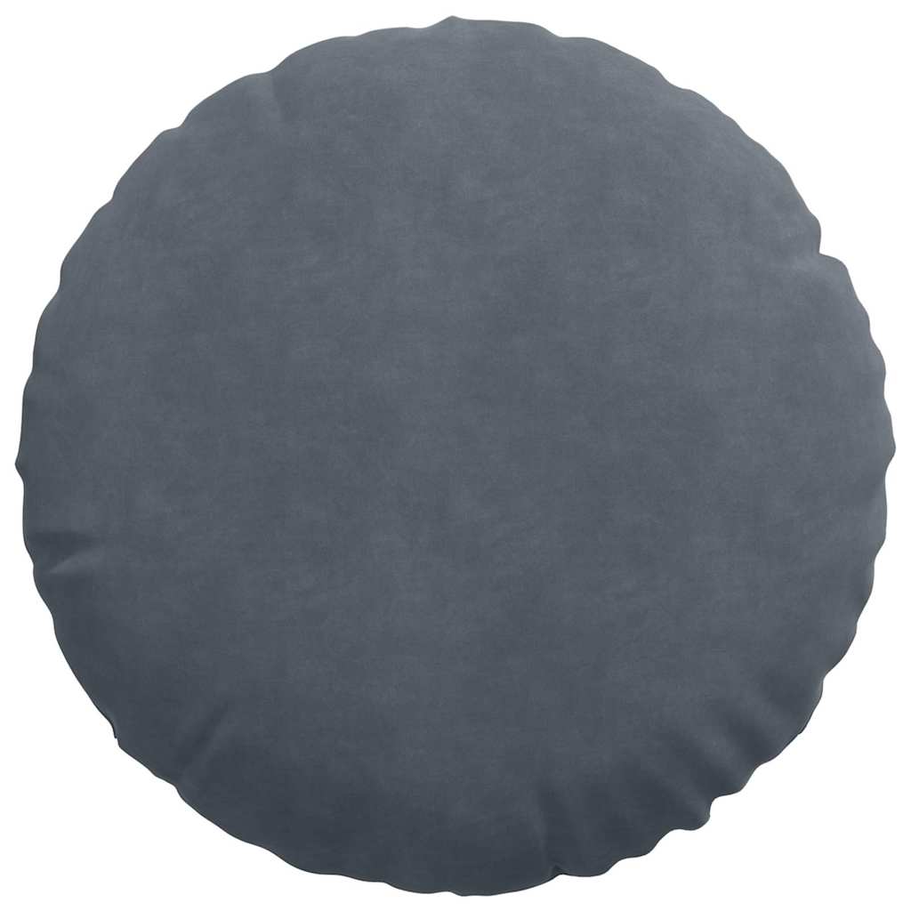 vidaXL Poduszki na siedziska 2 pcs Ciemnoszary Ø50 x 19 cm Aksamit