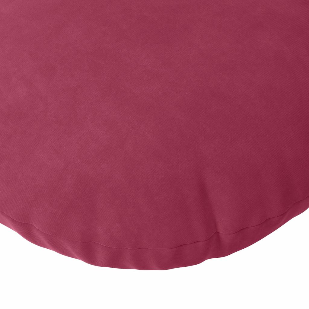 vidaXL Poduszki na siedziska 2 pcs Czerwone wino Ø50 x 19 cm Aksamit
