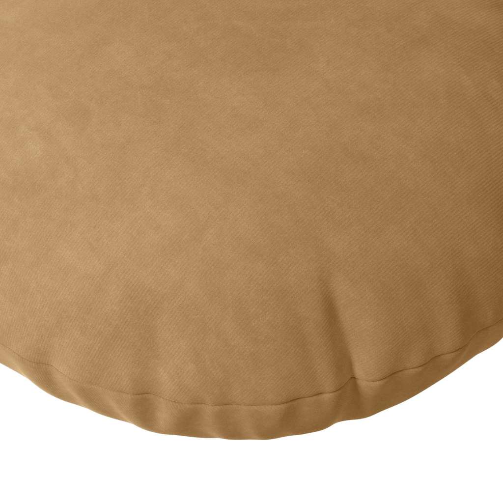 vidaXL Poduszki na siedziska 2 pcs Brązowy Ø50 x 19 cm Aksamit