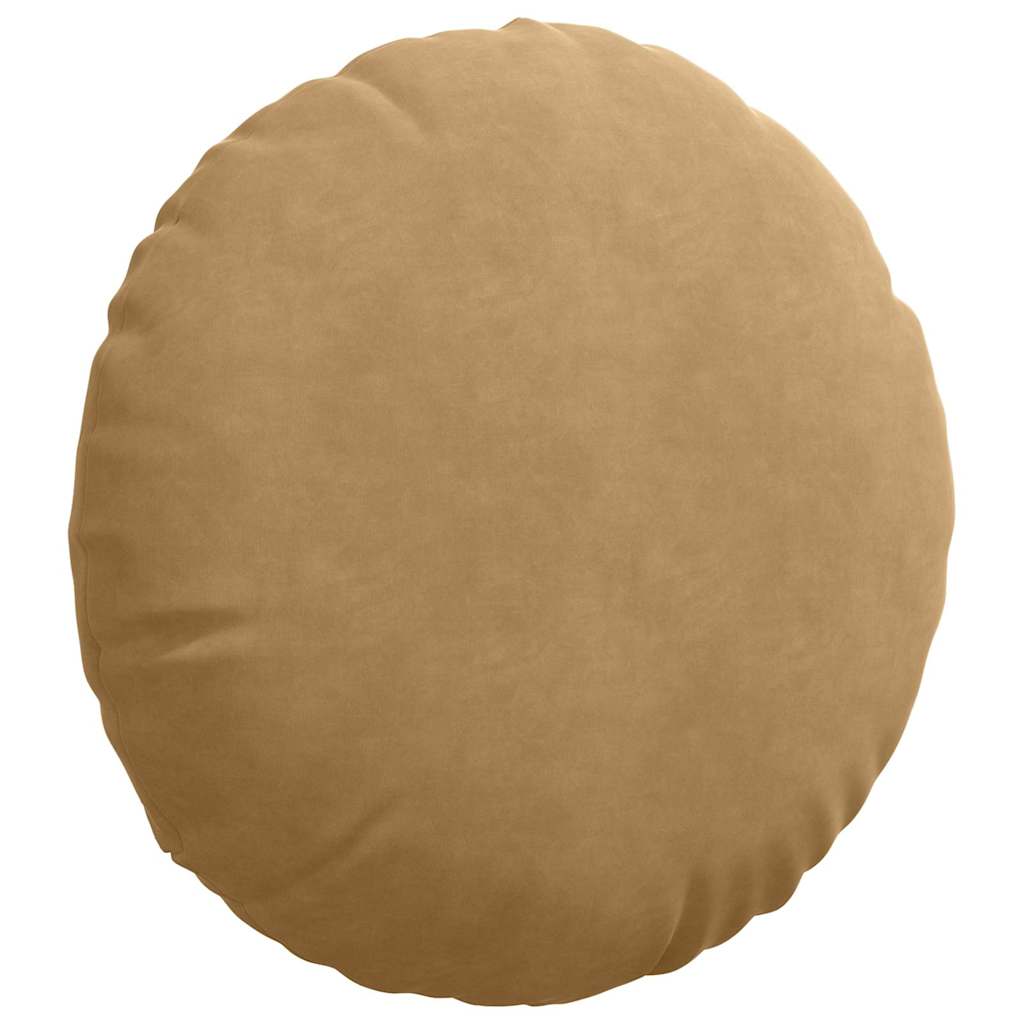 vidaXL Poduszki na siedziska 2 pcs Brązowy Ø50 x 19 cm Aksamit