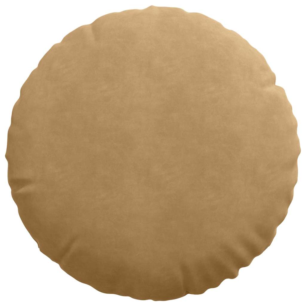 vidaXL Poduszki na siedziska 2 pcs Brązowy Ø50 x 19 cm Aksamit